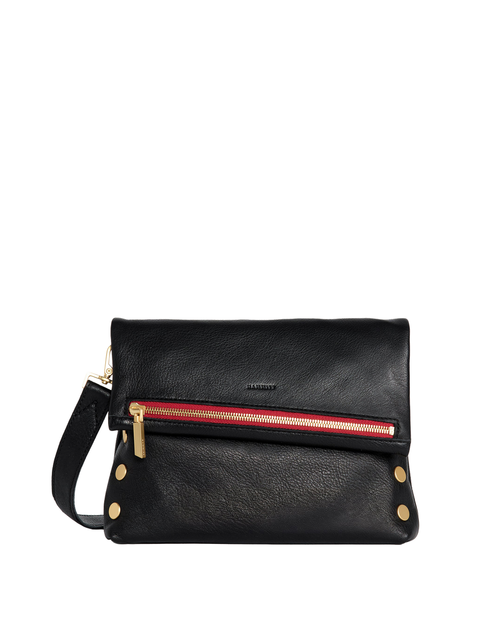 Hammitt VIP Medium - Black / Brushed Gold Red Zip