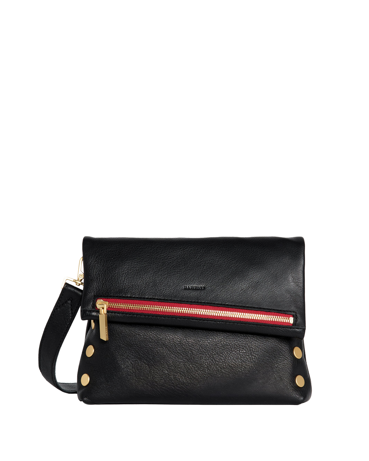 Hammitt VIP Medium - Black / Brushed Gold Red Zip