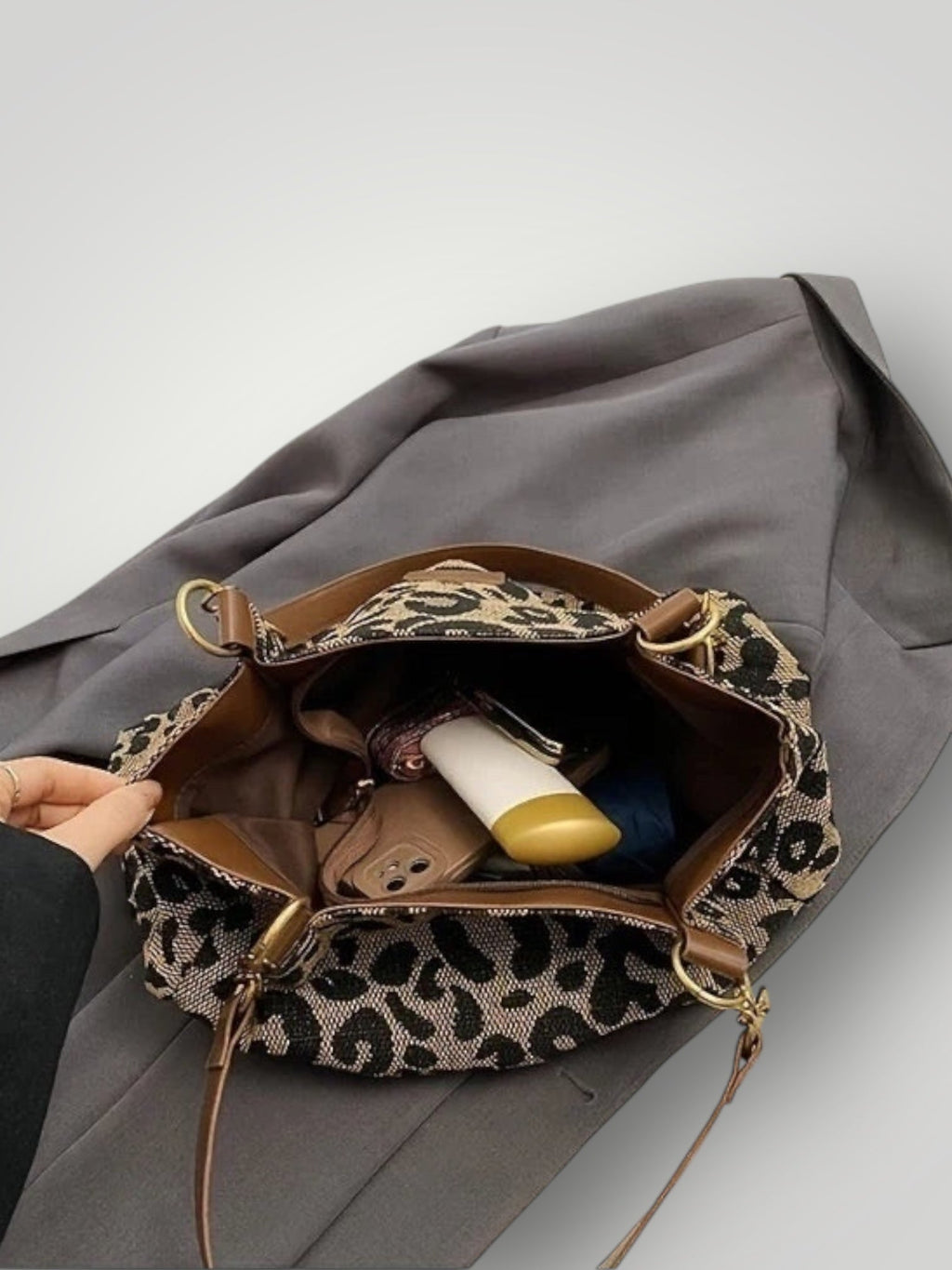 Leonara | Sac fourre-tout imprimé léopard