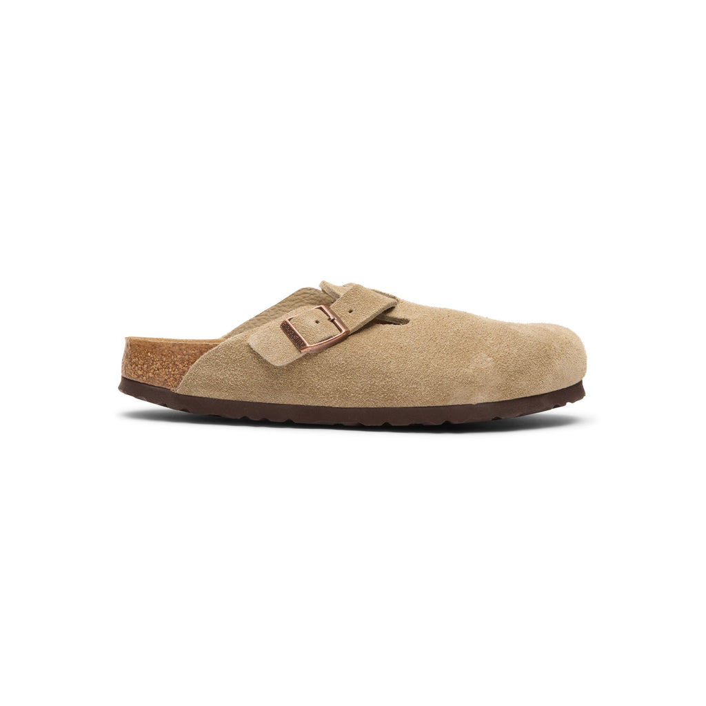 Birkenstock Boston Soft Footbed - Taupe Suede