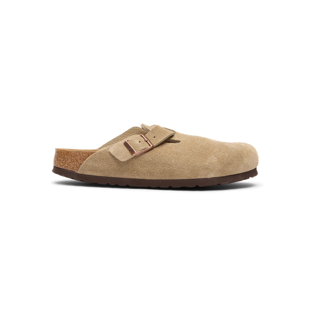 Birkenstock Boston Soft Footbed - Taupe Suede