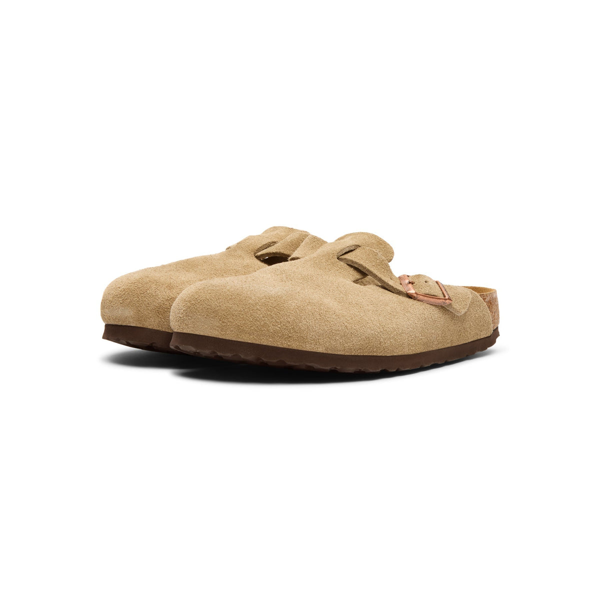 Birkenstock Boston Soft Footbed - Taupe Suede