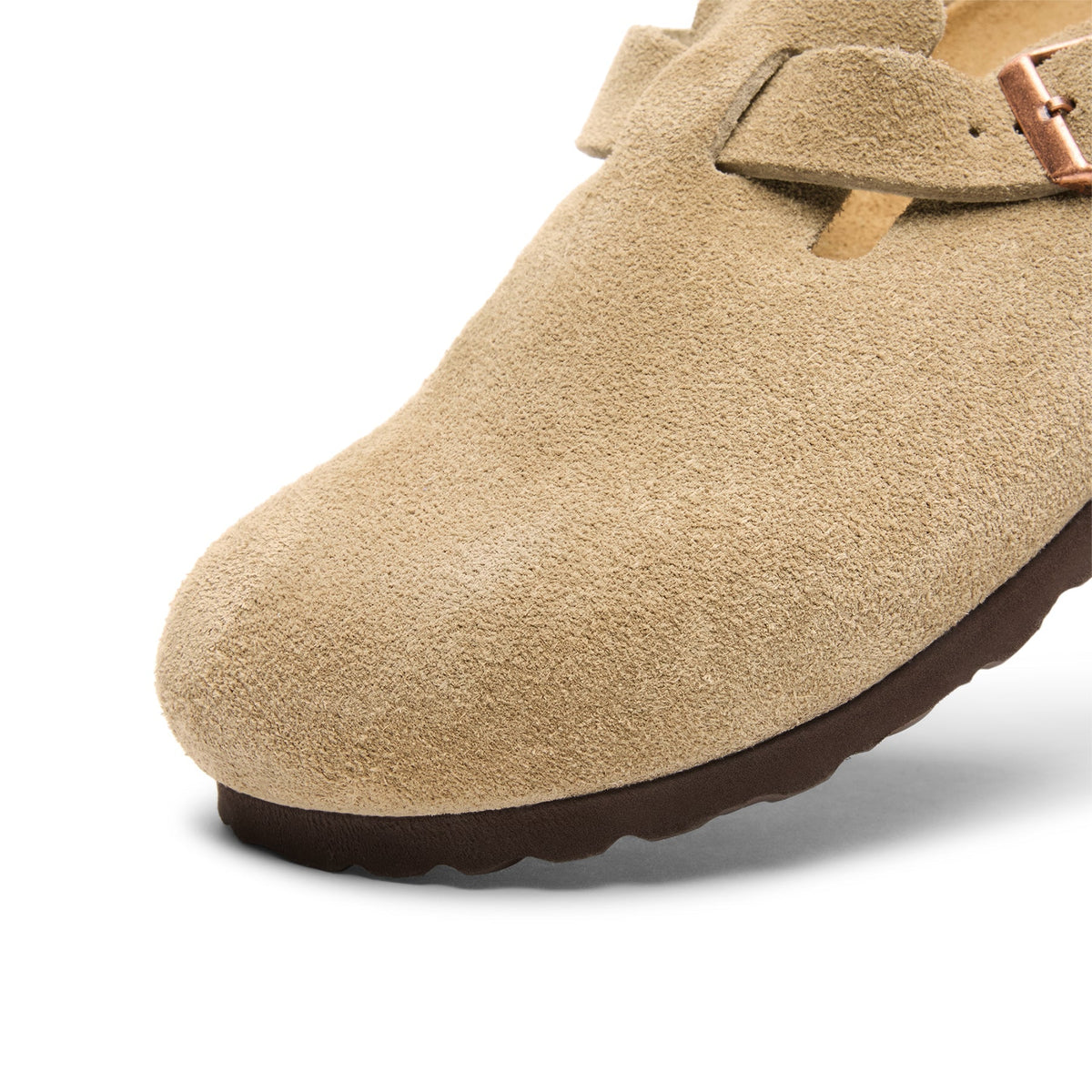 Birkenstock Boston Soft Footbed - Taupe Suede
