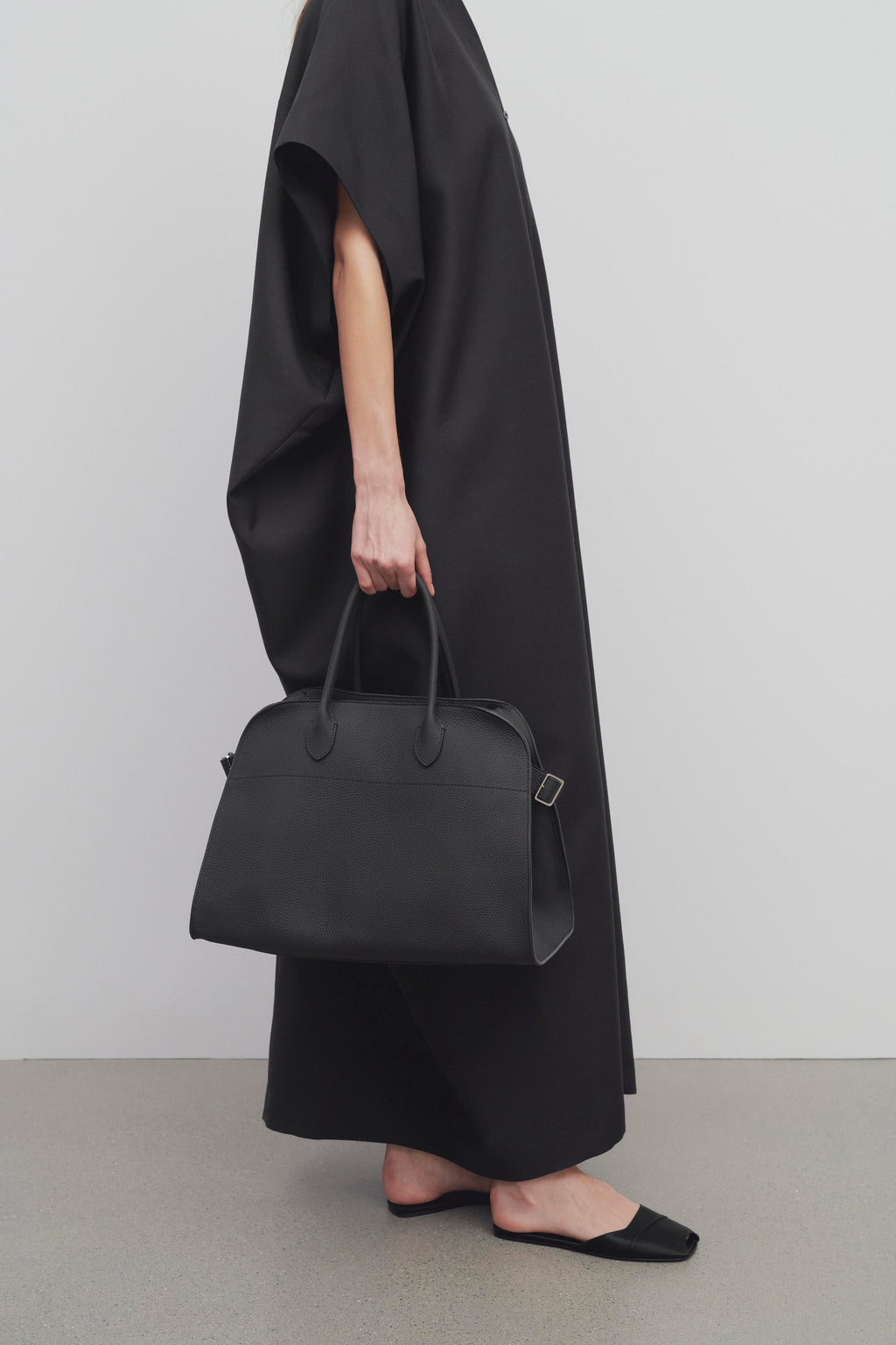 The Row Soft Margaux 15 Bag - Black