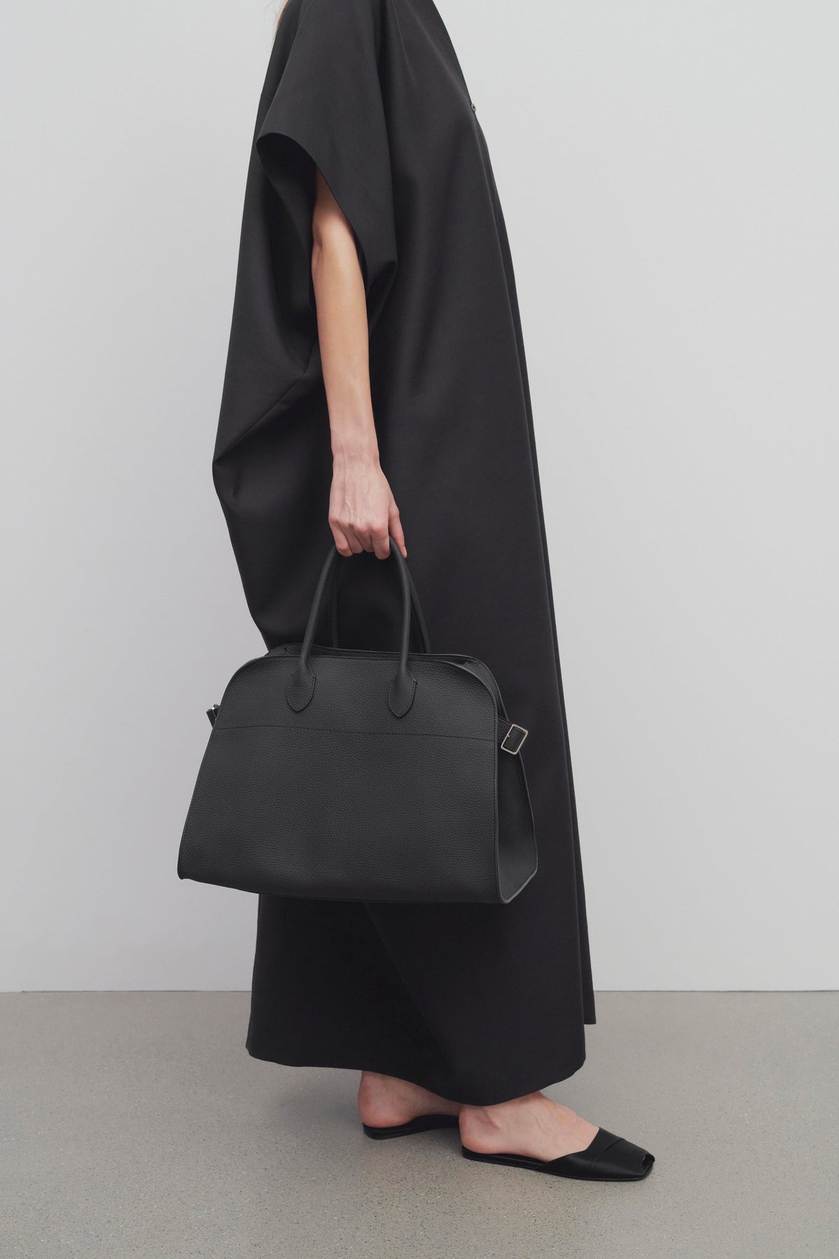 The Row Soft Margaux 15 Bag - Black