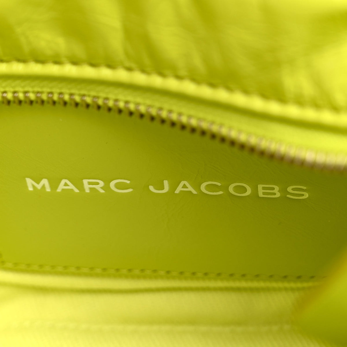 Marc Jacobs The Shiny Crinkled Leather Mini Tote Bag - Acid Lime
