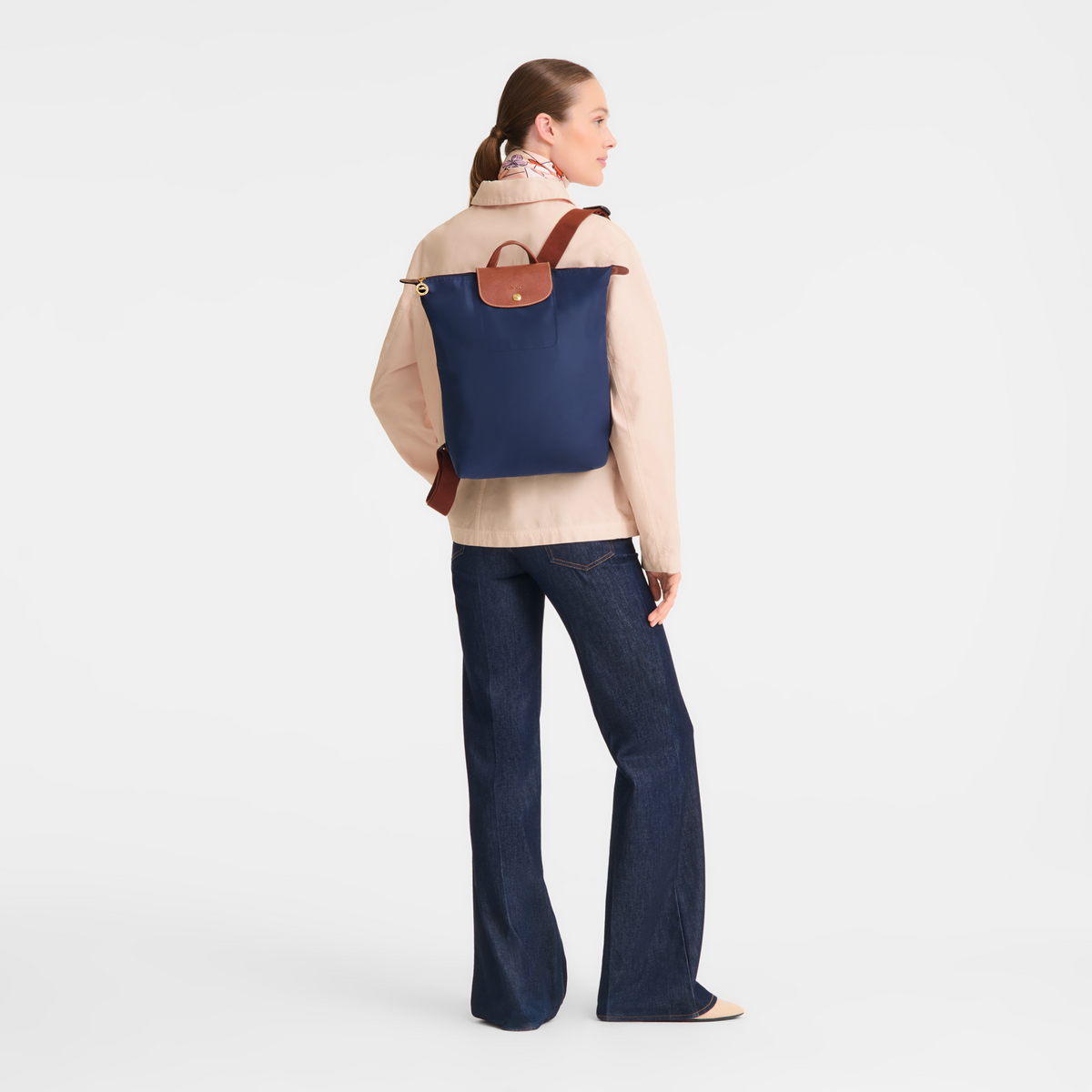 Longchamp Le Pliage Original M Backpack - Navy