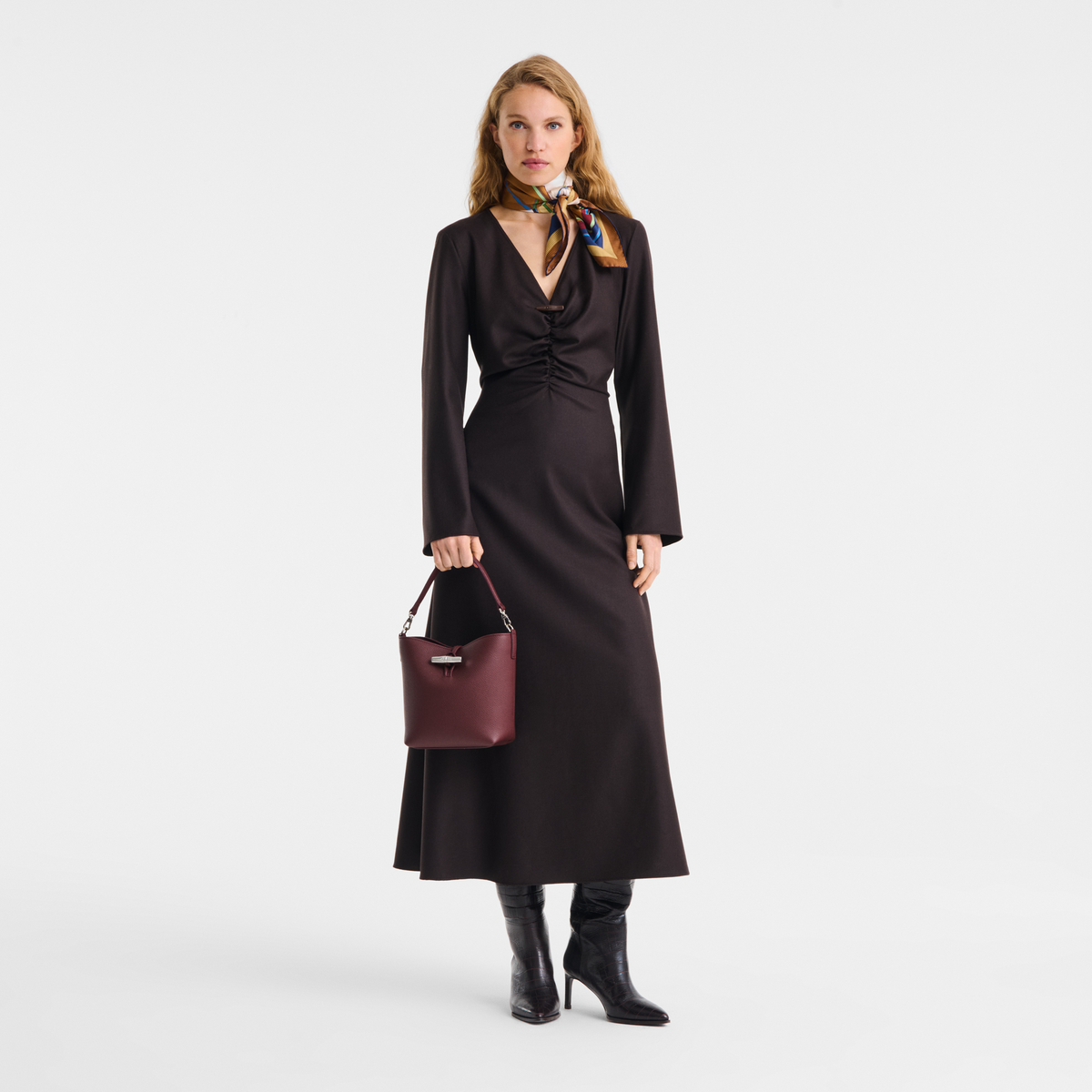 Longchamp Le Roseau XS Bucket Bag - Burgundy