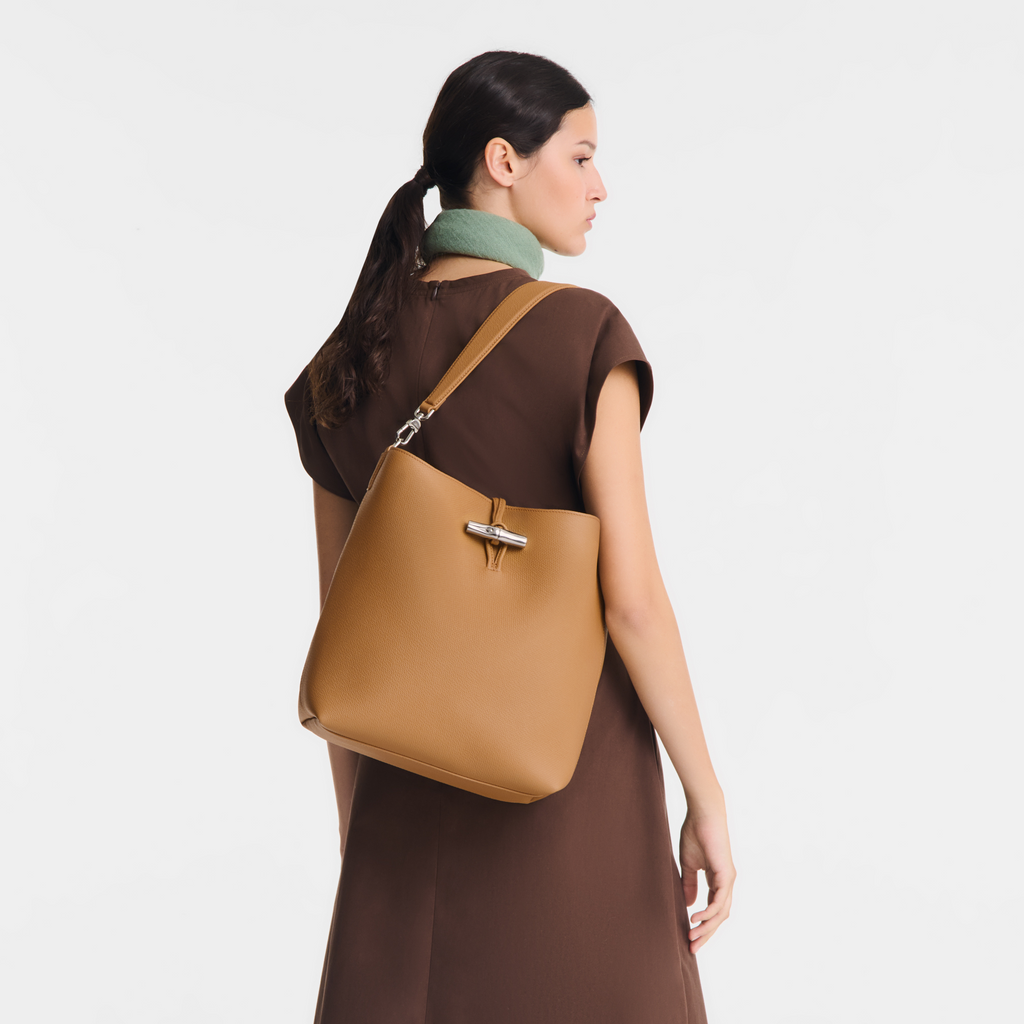 Longchamp Le Roseau M Hobo Bag - Walnut