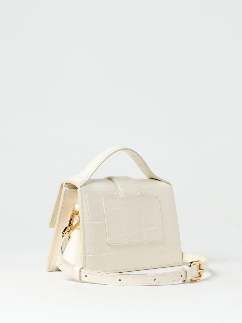 Jacquemus Le Grand Bambino - Ivory Croc-Embossed
