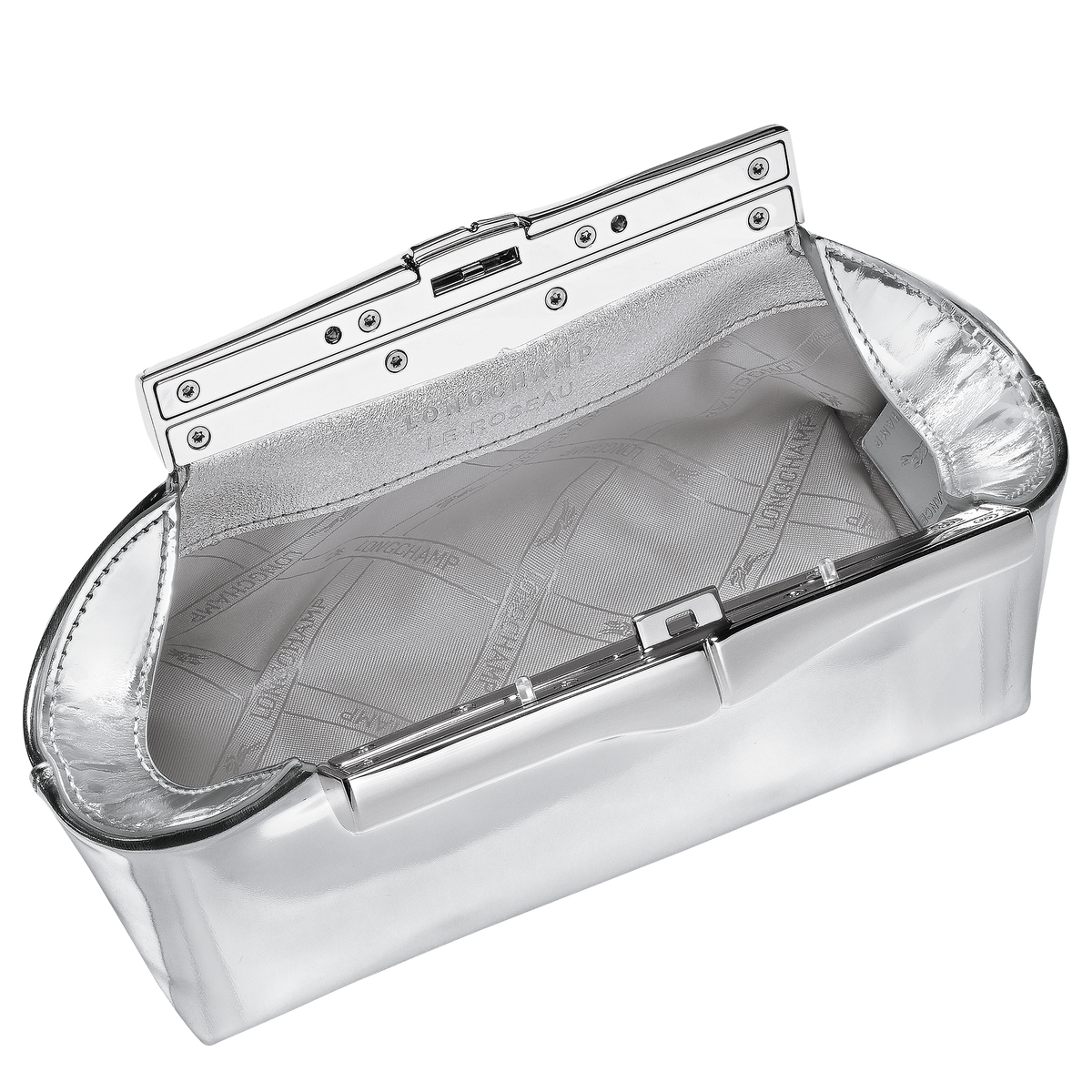 Longchamp Le Roseau S Pouch - Silver