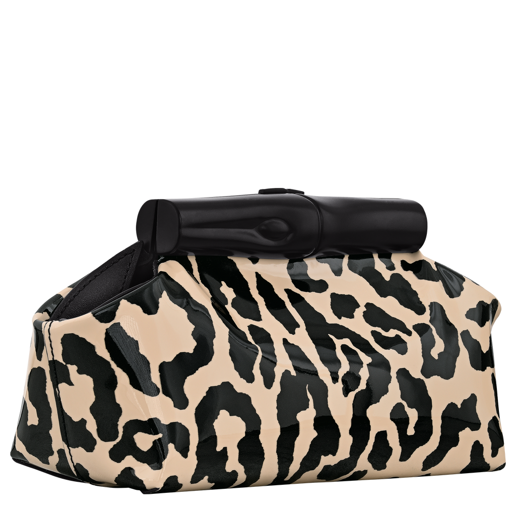 Longchamp Le Roseau S Pouch - Black / Beige