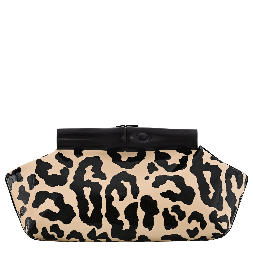 Longchamp Le Roseau S Pouch - Black / Beige