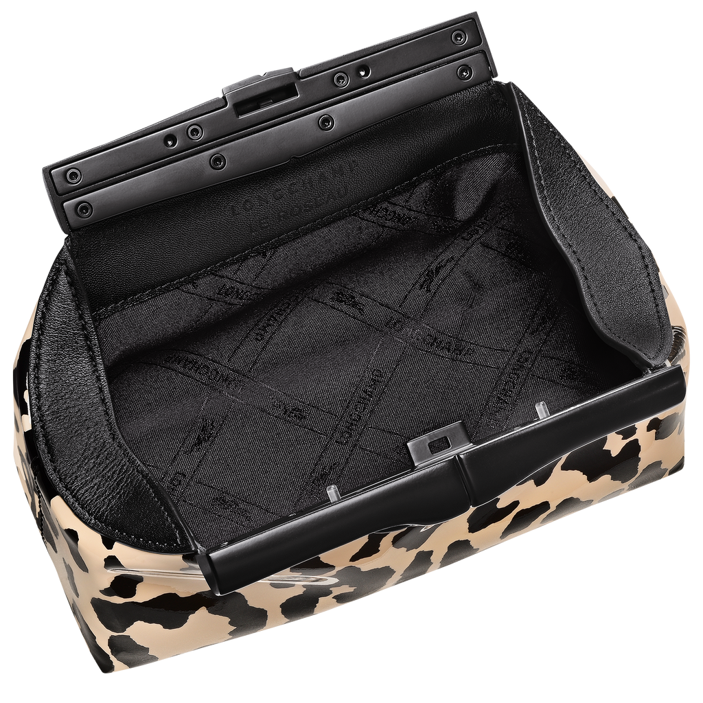 Longchamp Le Roseau S Pouch - Black / Beige