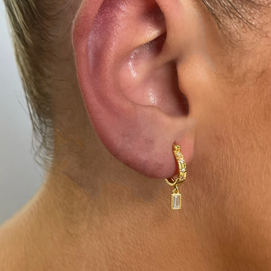 Créoles Cassidy en argent à diamants pour femme