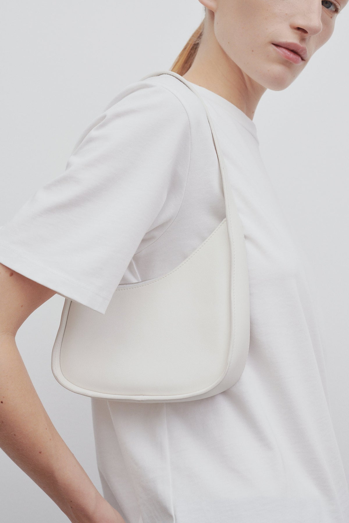 The Row Half Moon Bag - New Ivory