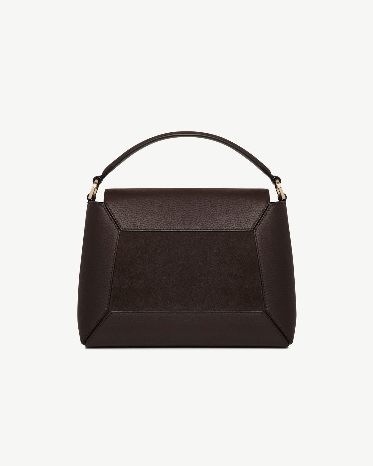 Strathberry Mosaic Bag - Dark Chocolate Suede / Leather