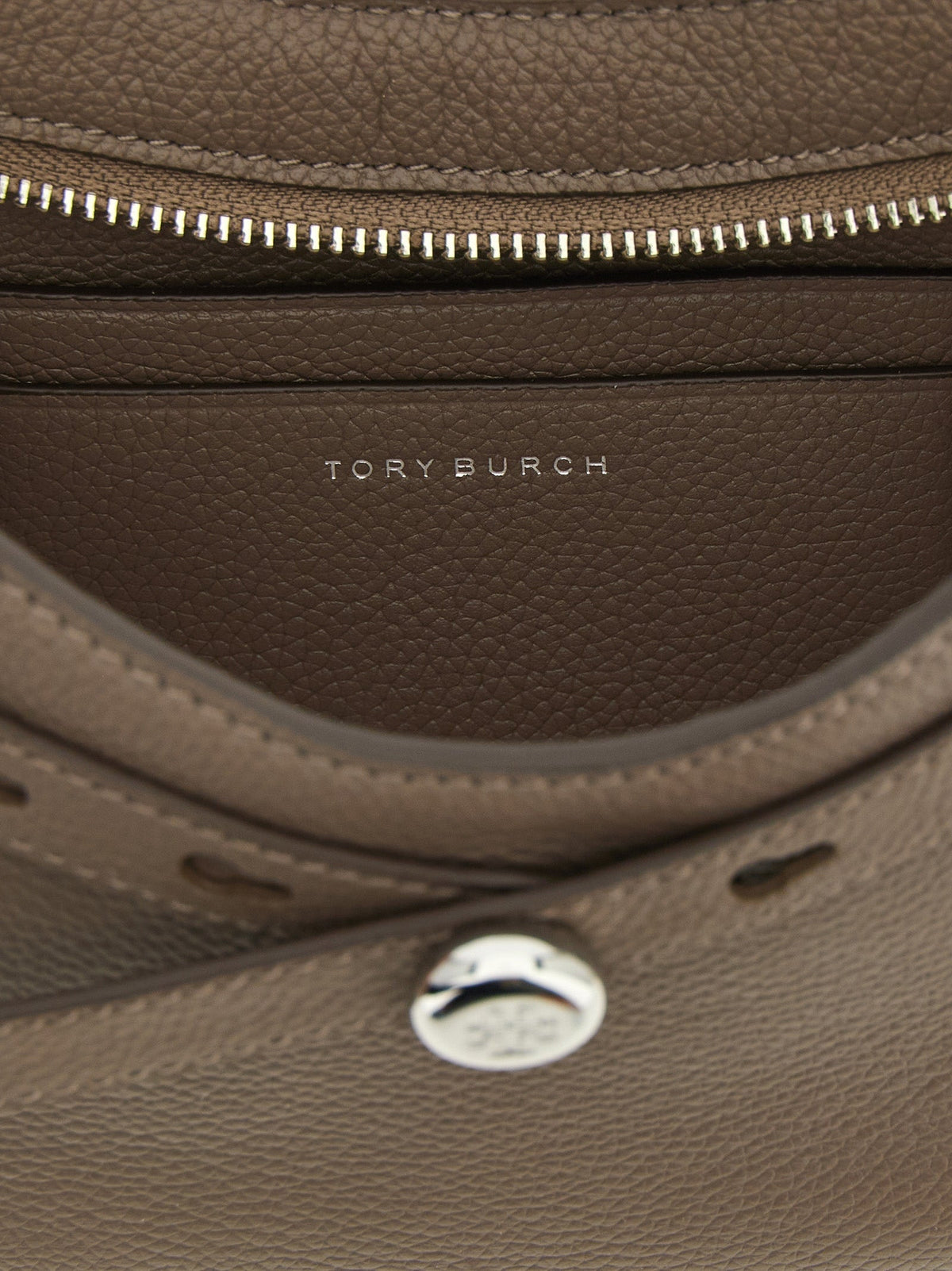 Tory Burch Romy Top Zip Shoulder Bag - Brown