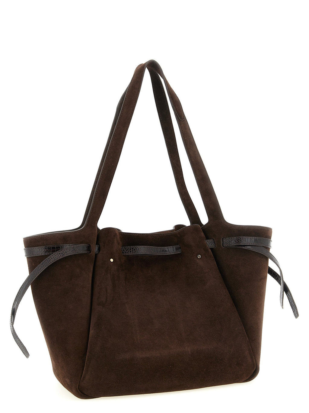 Tory Burch Romy Large Tote - Brown Suede