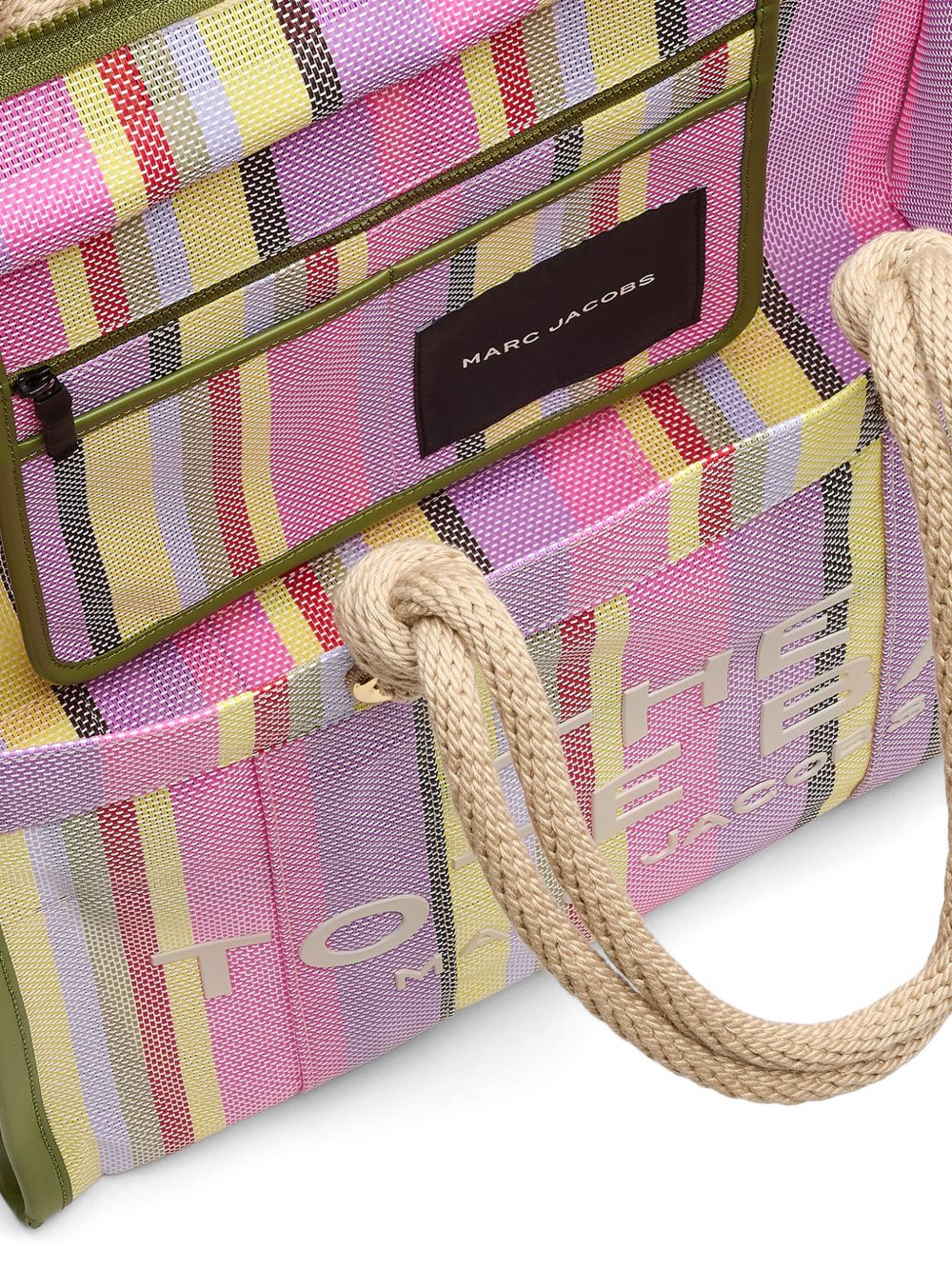 Marc Jacobs The Striped Rope Handle Large Tote Bag - Pink Multicolor