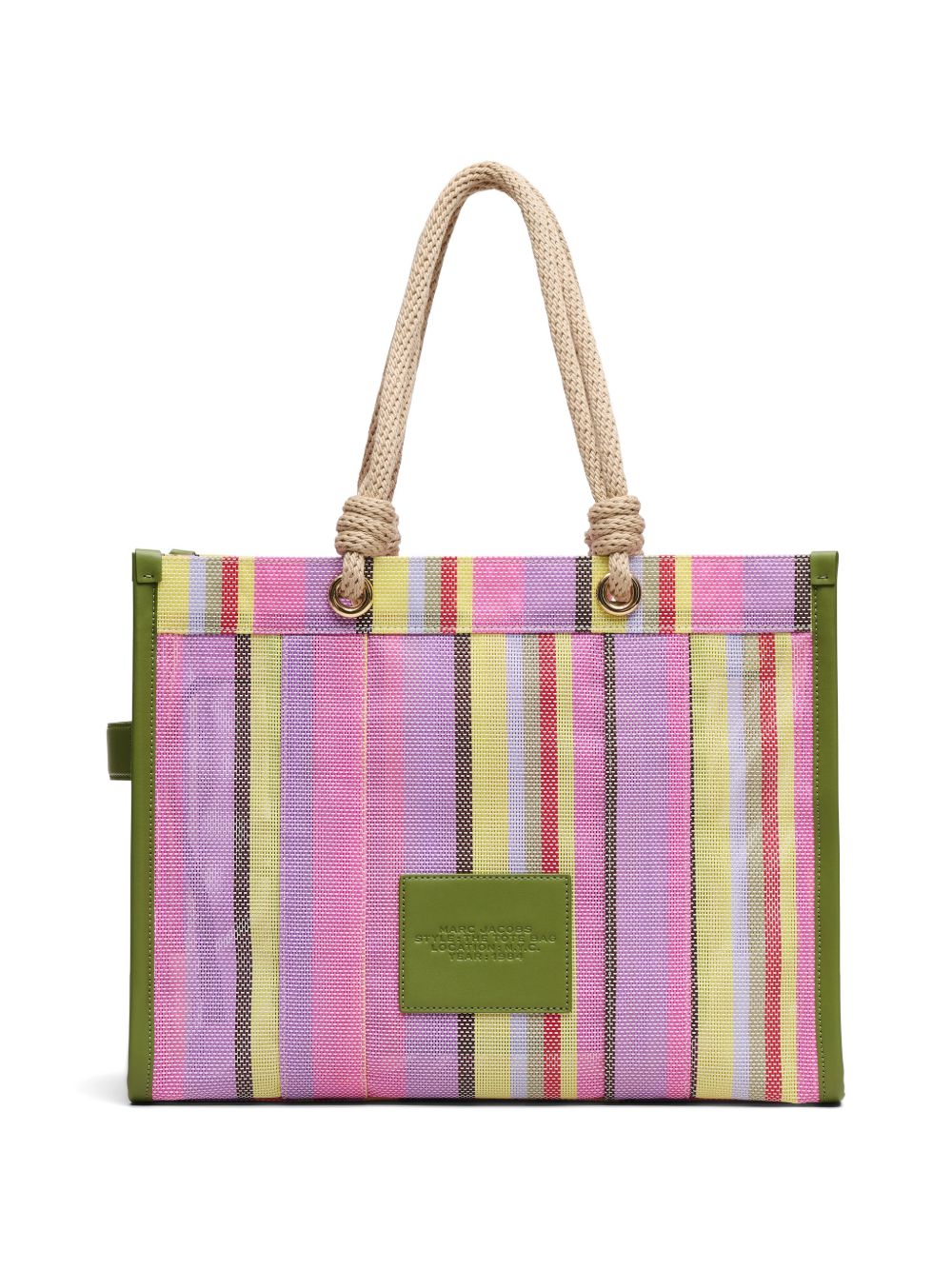 Marc Jacobs The Striped Rope Handle Large Tote Bag - Pink Multicolor