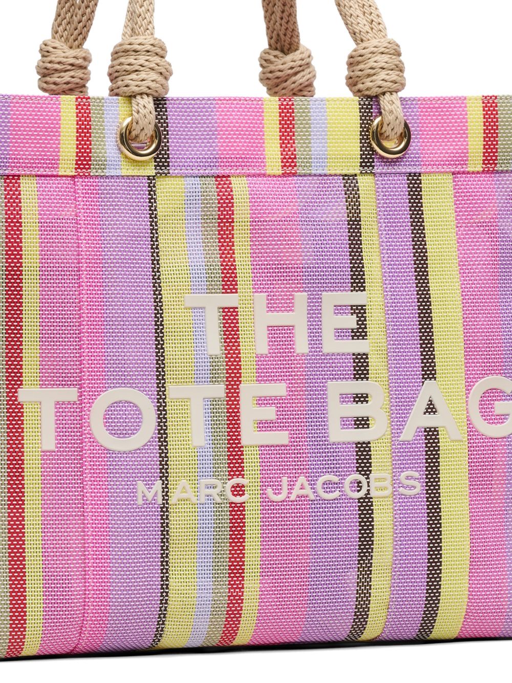 Marc Jacobs The Striped Rope Handle Large Tote Bag - Pink Multicolor