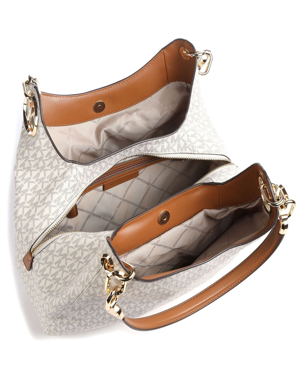 Michael Kors Lillie Hobo Bag - Vanilla / Acorn