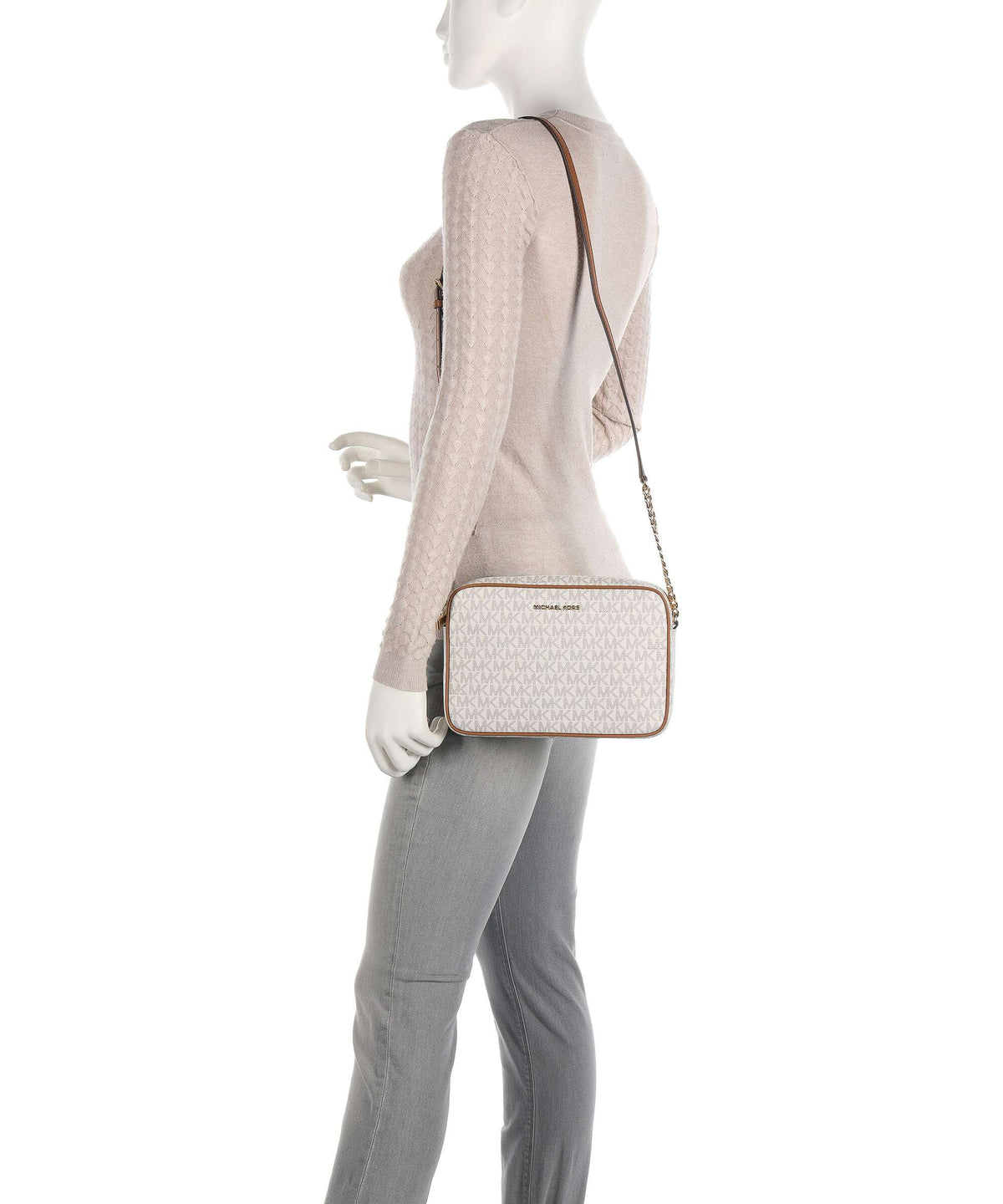 Michael Kors Jet Set Crossbody Bag - Vanilla