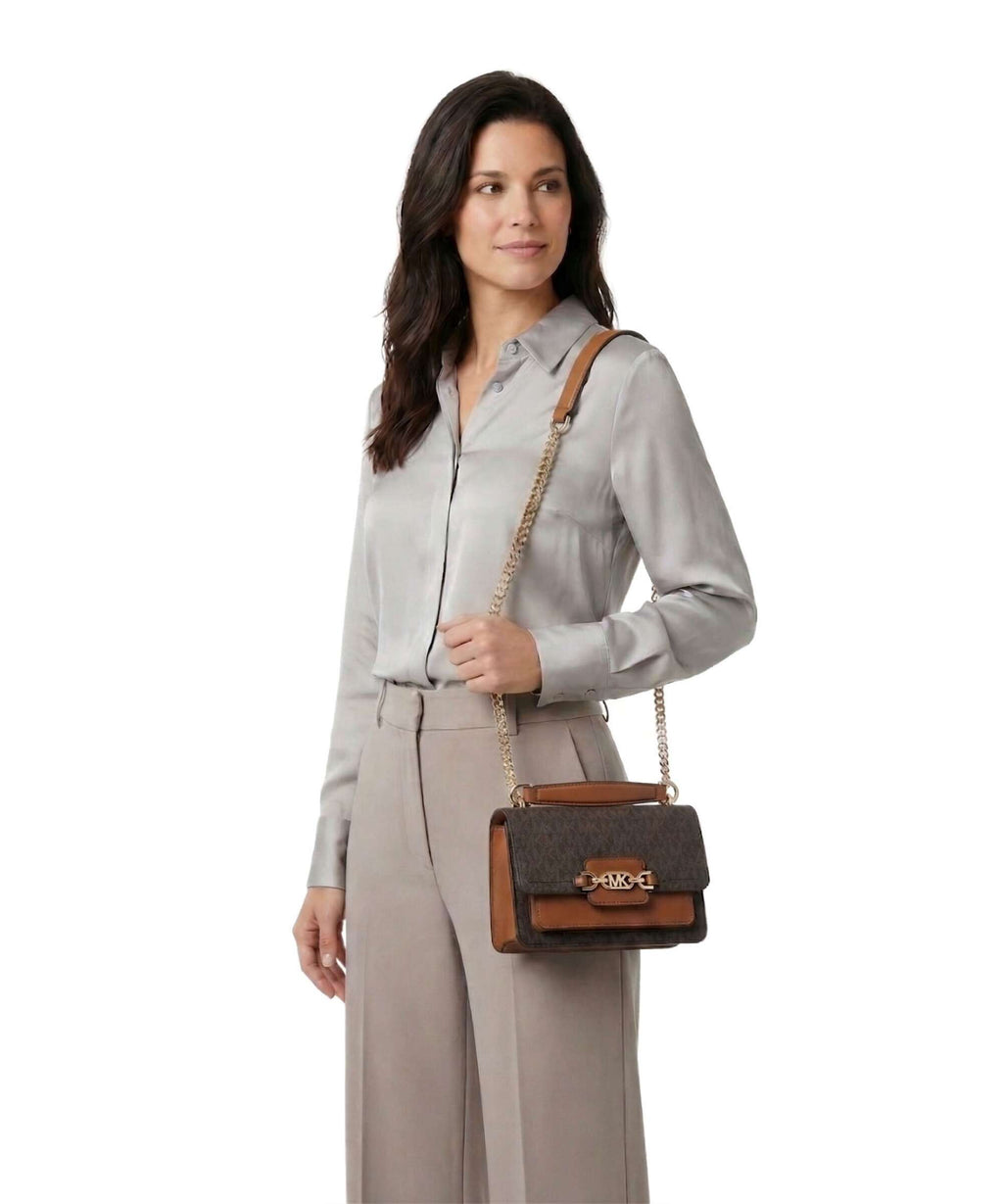 Michael Kors Heather Shoulder Bag - Brown / Acorn