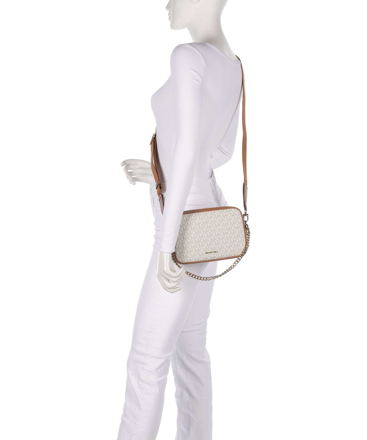 Michael Kors Bryant Medium Crossbody Bag - Vanilla / Acorn