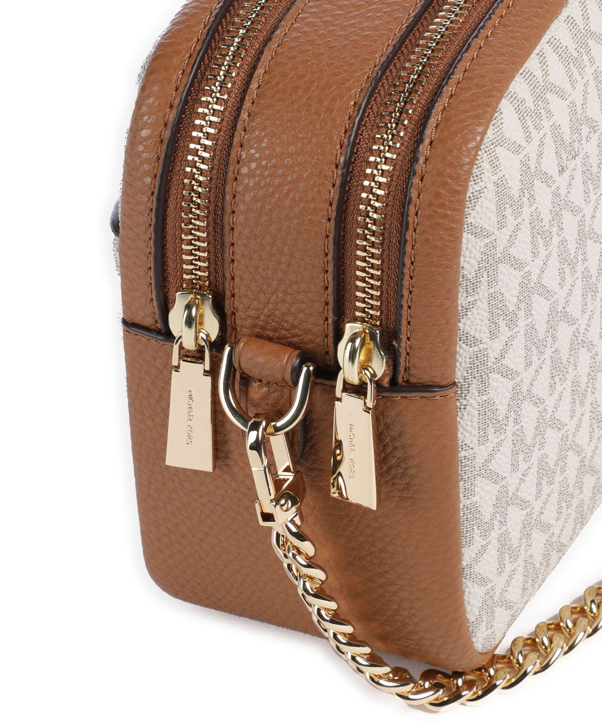 Michael Kors Bryant Medium Crossbody Bag - Vanilla / Acorn
