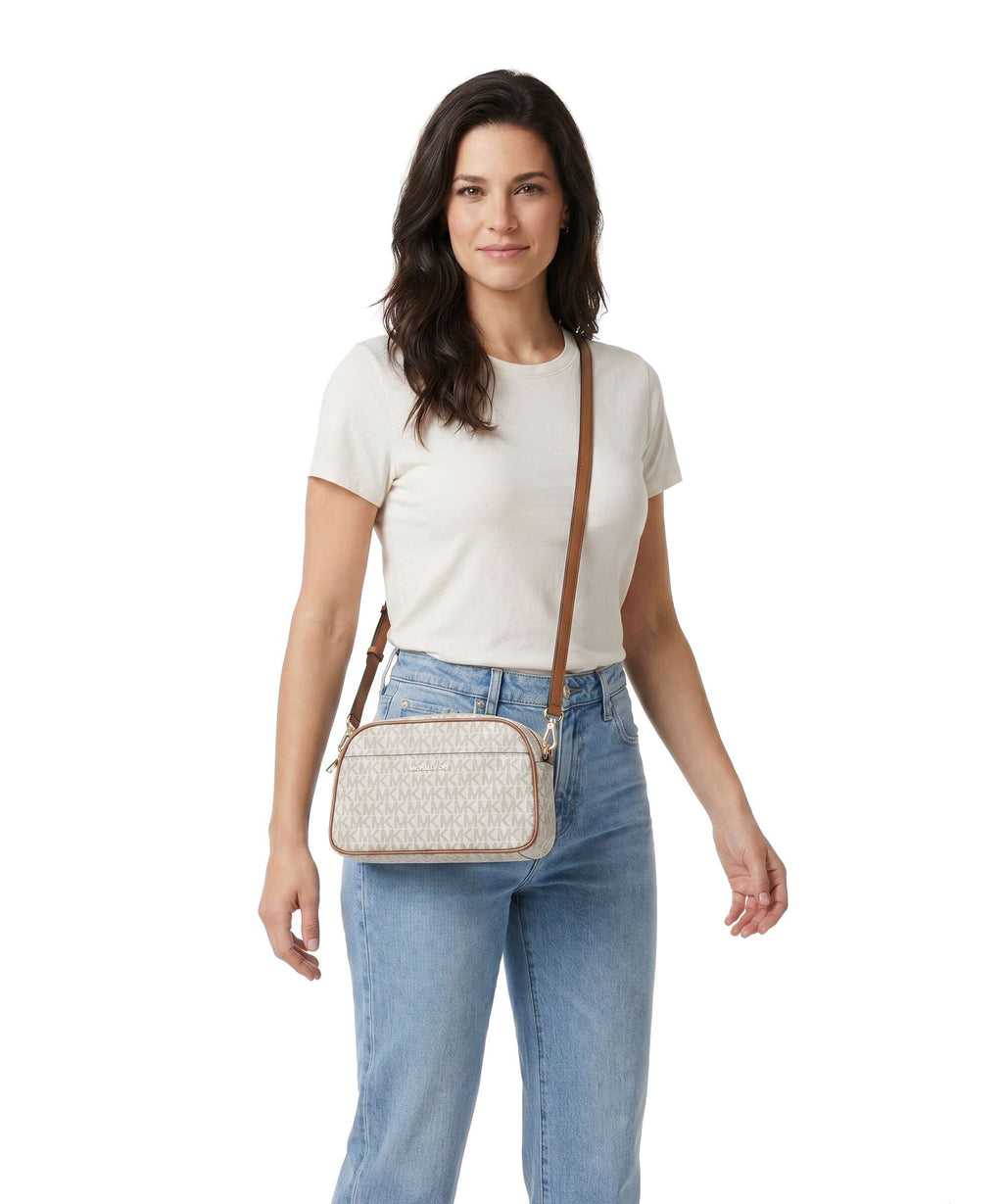Michael Kors Jet Set Small Crossbody Bag - Vanilla / Acorn