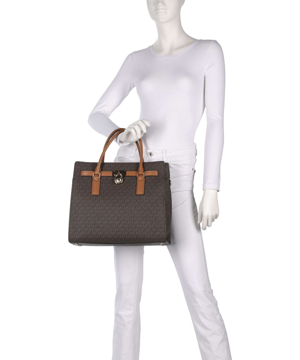 Michael Kors Hamilton Moderne Large Handbag - Brown / Acorn