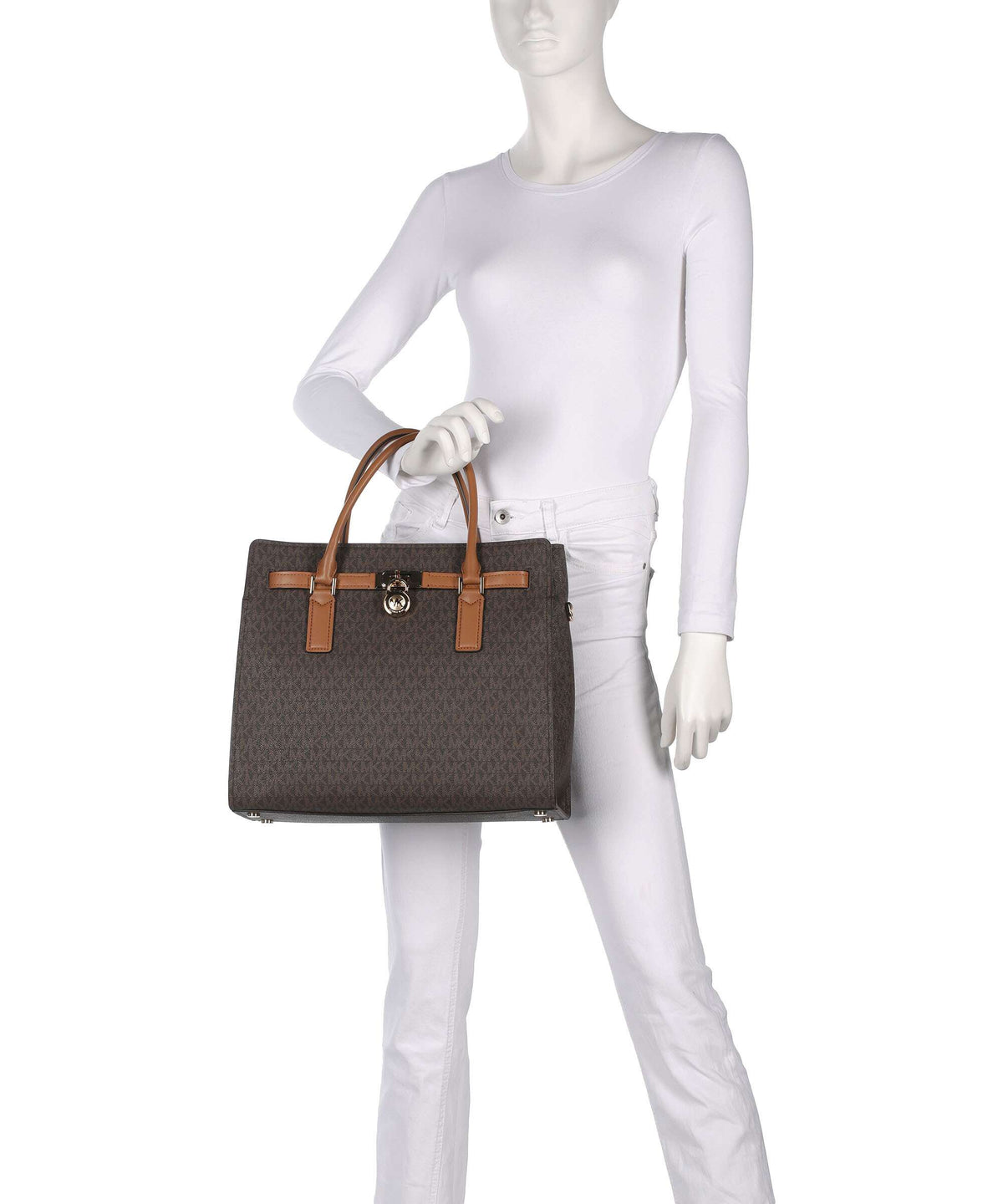 Michael Kors Hamilton Moderne Large Handbag - Brown / Acorn