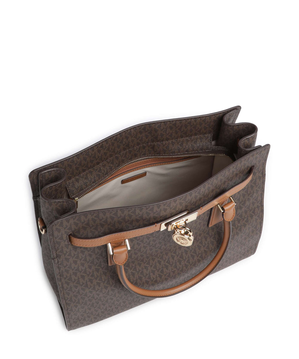 Michael Kors Hamilton Moderne Large Handbag - Brown / Acorn