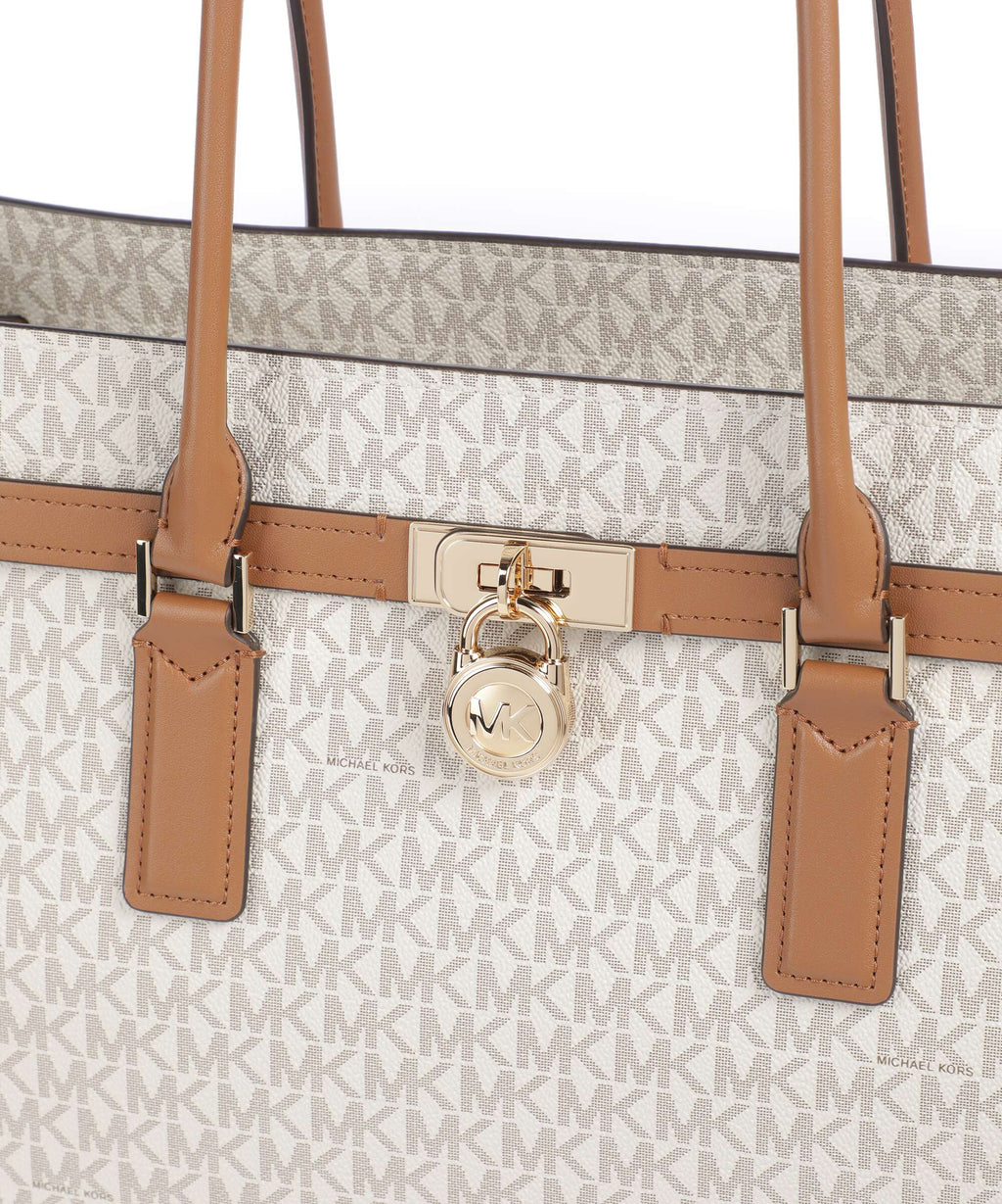 Michael Kors Hamilton Moderne Large Tote Bag - Vanilla / Acorn