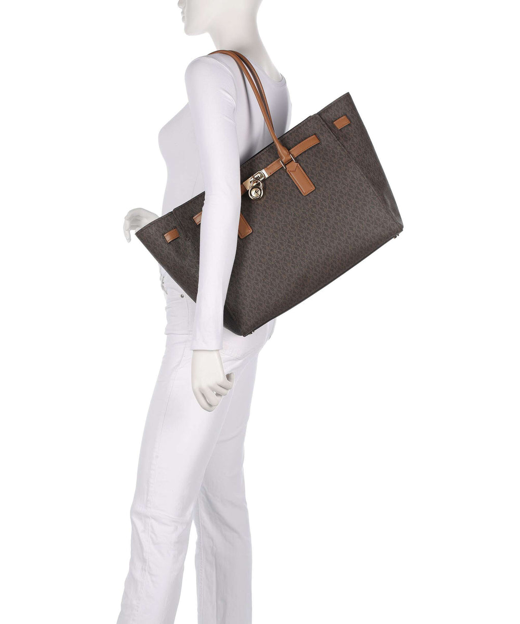 Michael Kors Hamilton Moderne Large Tote Bag - Brown / Acorn