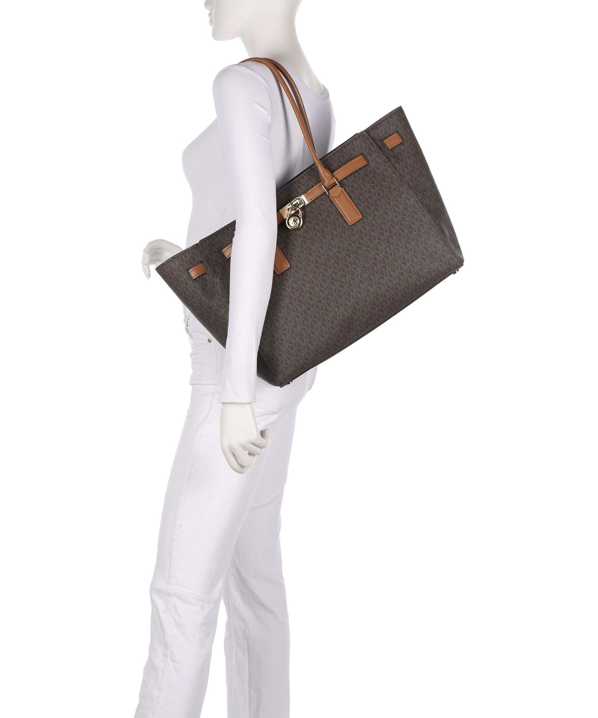 Michael Kors Hamilton Moderne Large Tote Bag - Brown / Acorn