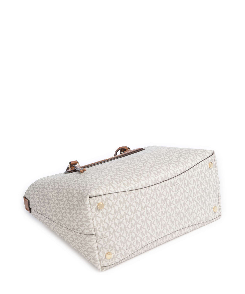 Michael Kors Jet Set Travel Medium Tote Bag - Vanilla / Acorn
