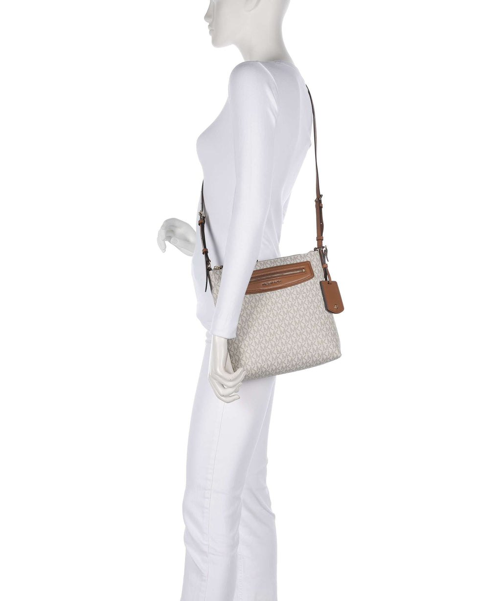 Michael Kors Jet Set Travel Large Crossbody Bag - Vanilla / Acorn