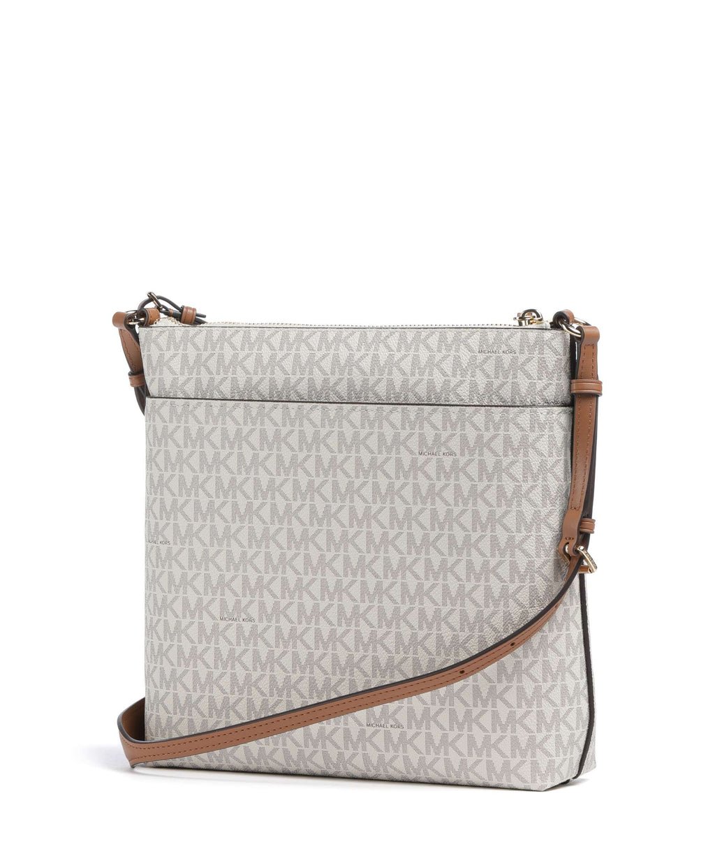 Michael Kors Jet Set Travel Large Crossbody Bag - Vanilla / Acorn