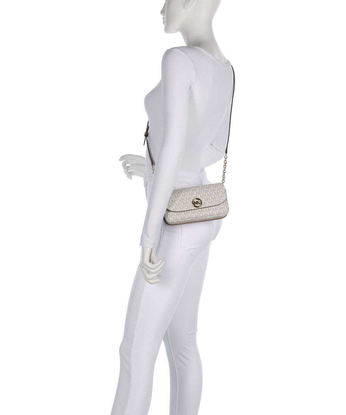Michael Kors Nolita Small Crossbody Bag - Vanilla / Acorn