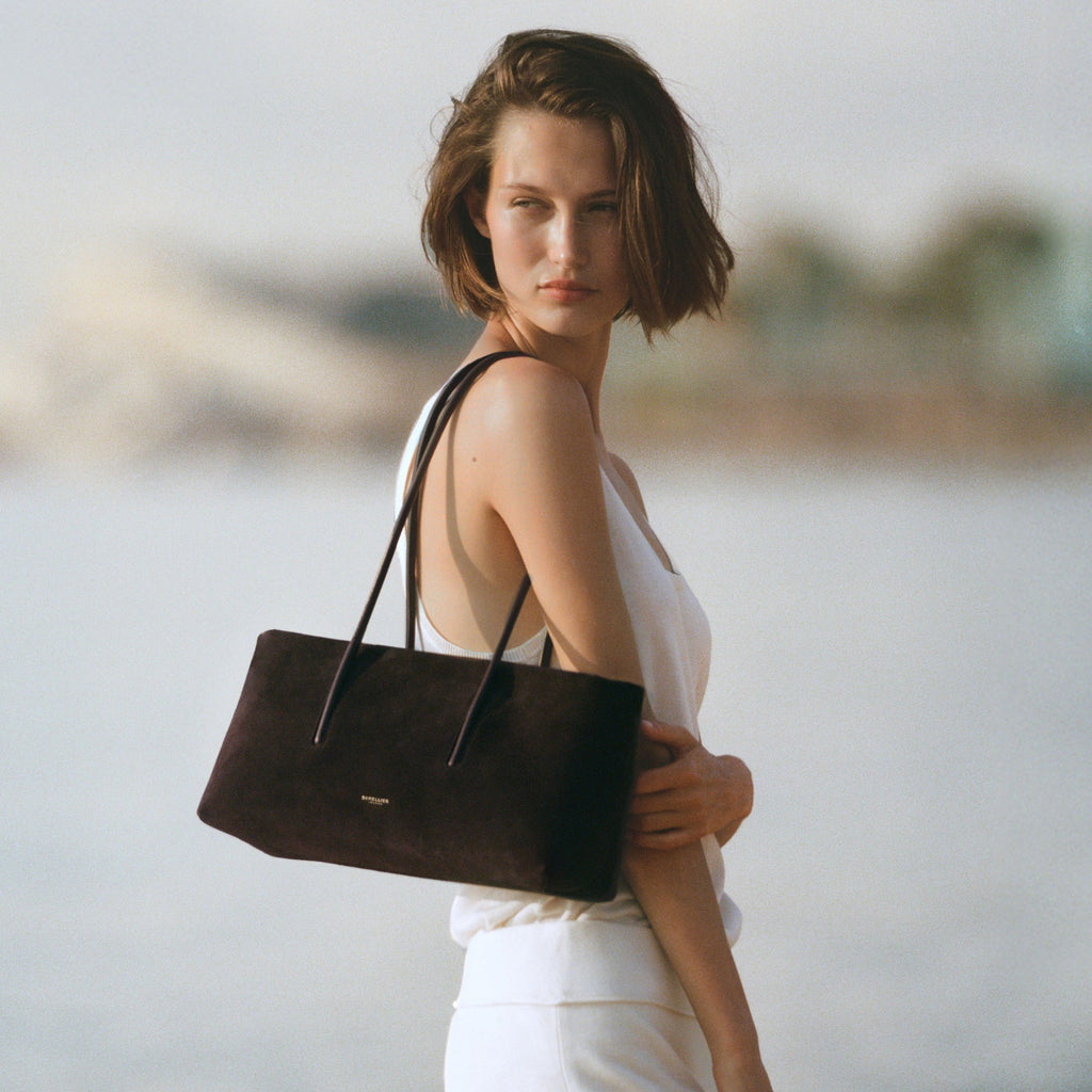 DeMellier The Stockholm Shoulder - Dark Chocolate Suede