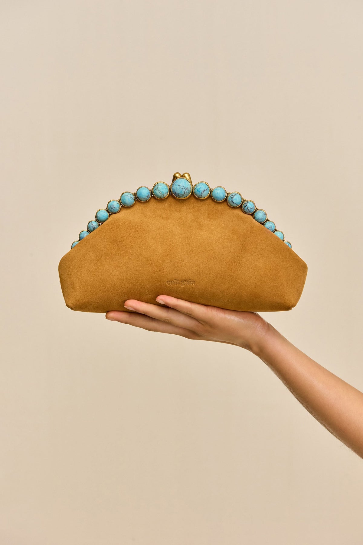 Cult Gaia Una Clutch - Toasted Caramel