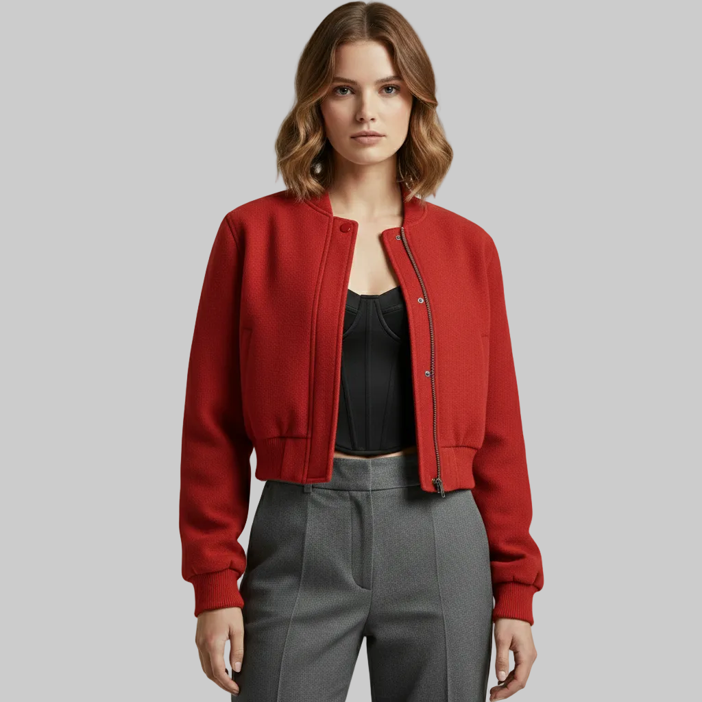 Blouson bomber court structuré