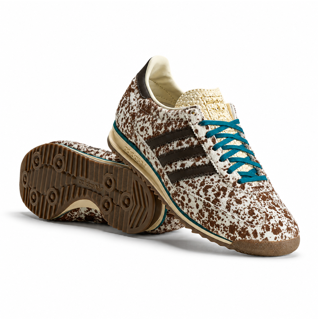 Adidas SL 72 OG - Pony Print Off White / Dark Brown / Rich Green
