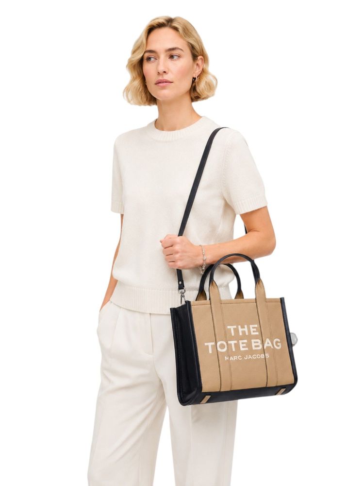 Marc Jacobs The Leather Medium Tote Bag - Beige