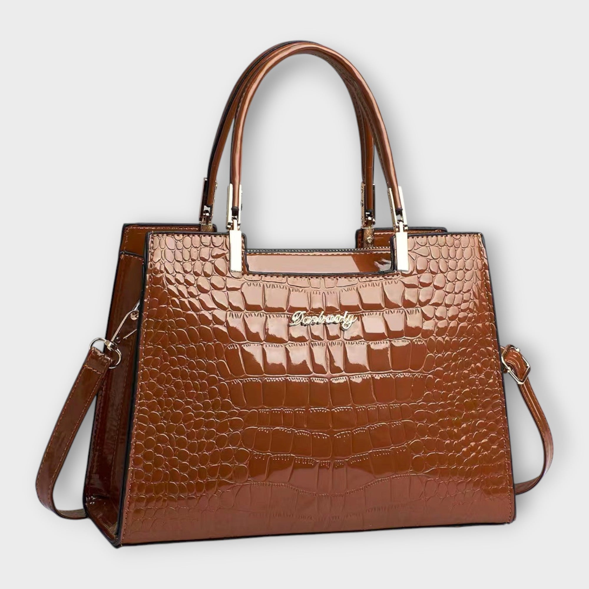Erain - Sac en cuir de crocodile brillant