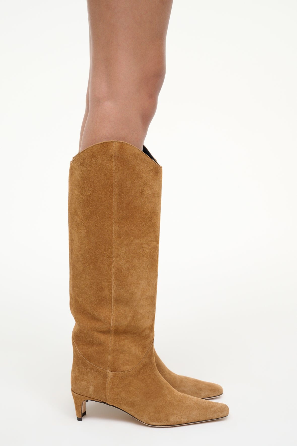 Staud Western Wally Boot - Tan Suede