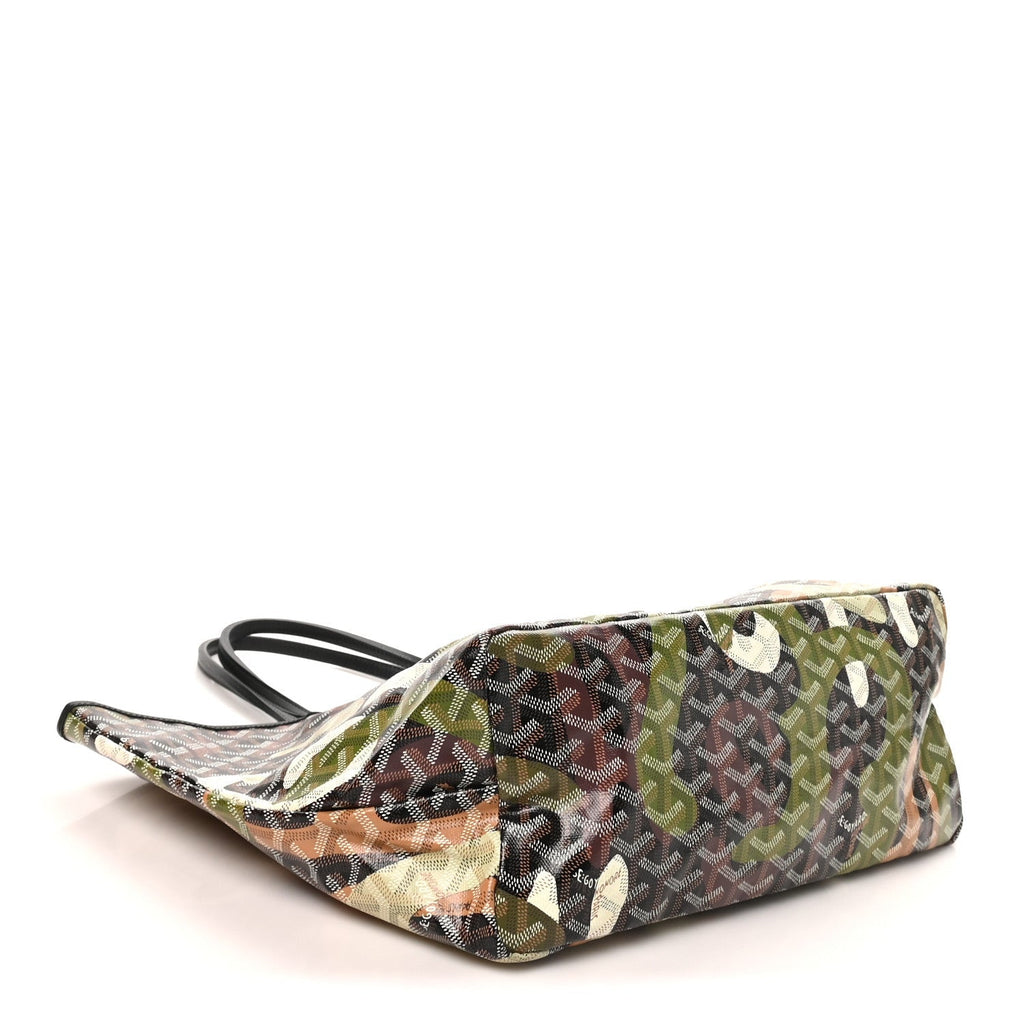 Goyard Saint Louis Lettres Camouflage PM Tote - Black / Green